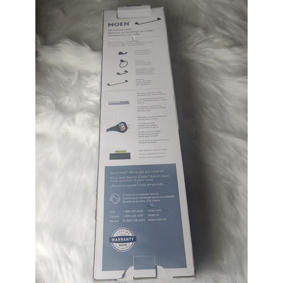 Moen MY8718BL Lindor Matte black 18" towel bar Matte Black - Picture 5 of 6